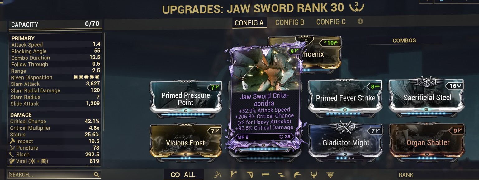 Khora Build+Jaw Sword : r/Warframe